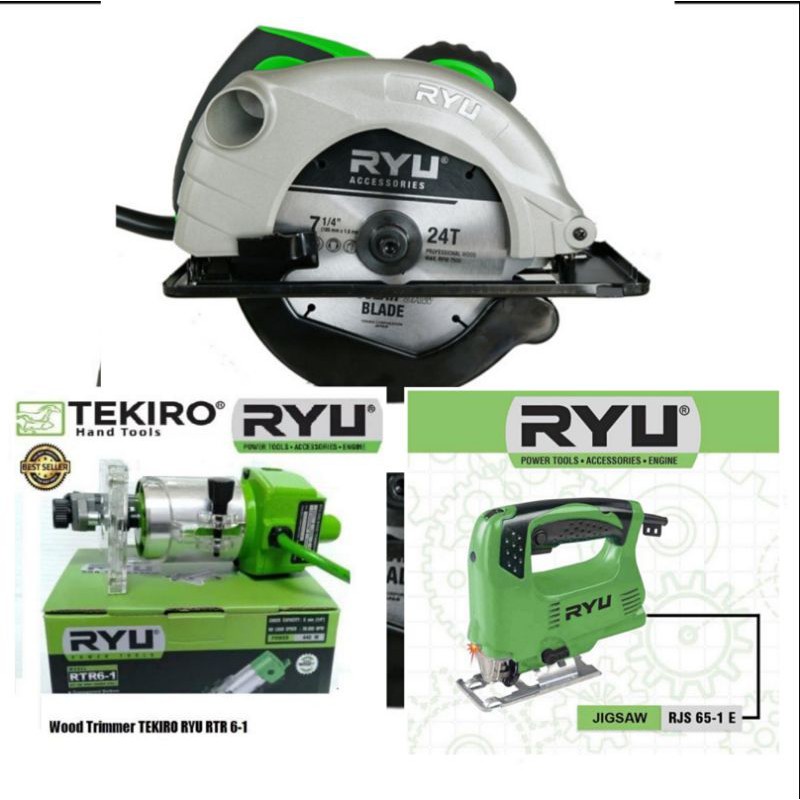 Jual Paket Hemat Mesin Ryu Circularsa Ryu RCS 185-2 Jigsaw Ryu RJS 65-1 ...