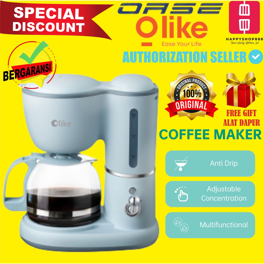 Jual Olike Coffee Maker Drip Mesin Kopi Teh 2 in 1 Electric Coffee 0.7