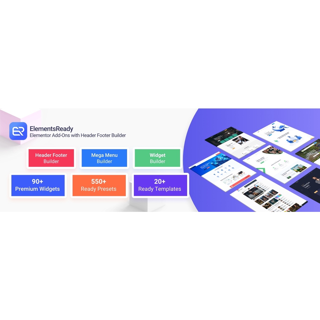 Jual Elements Ready Elementor Addons With Header & Footer Builder ...