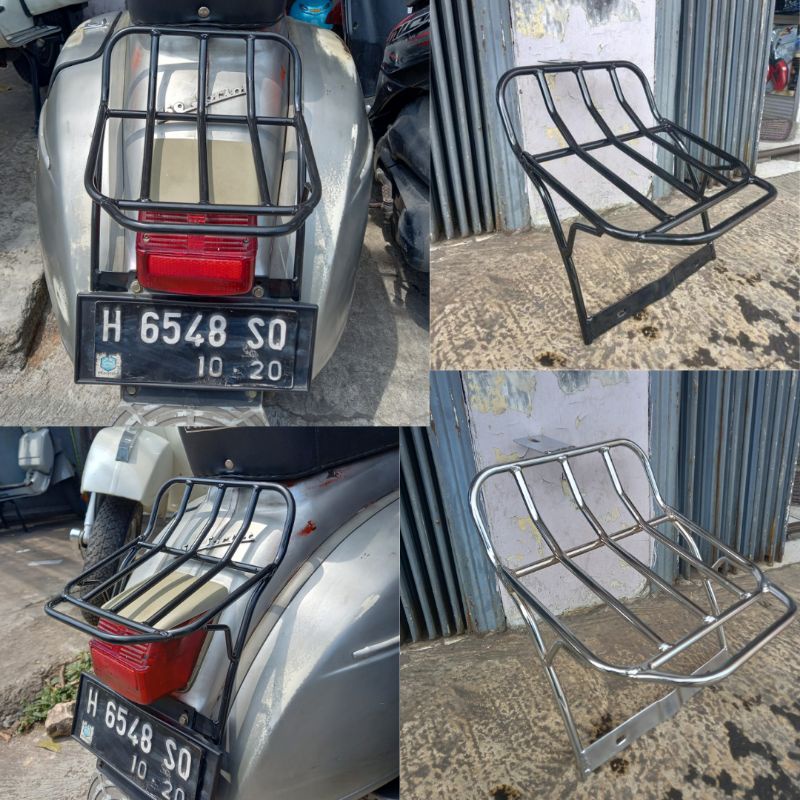 Jual Backrack Rak Belakang Vespa Super Sprint Vbb | Shopee Indonesia