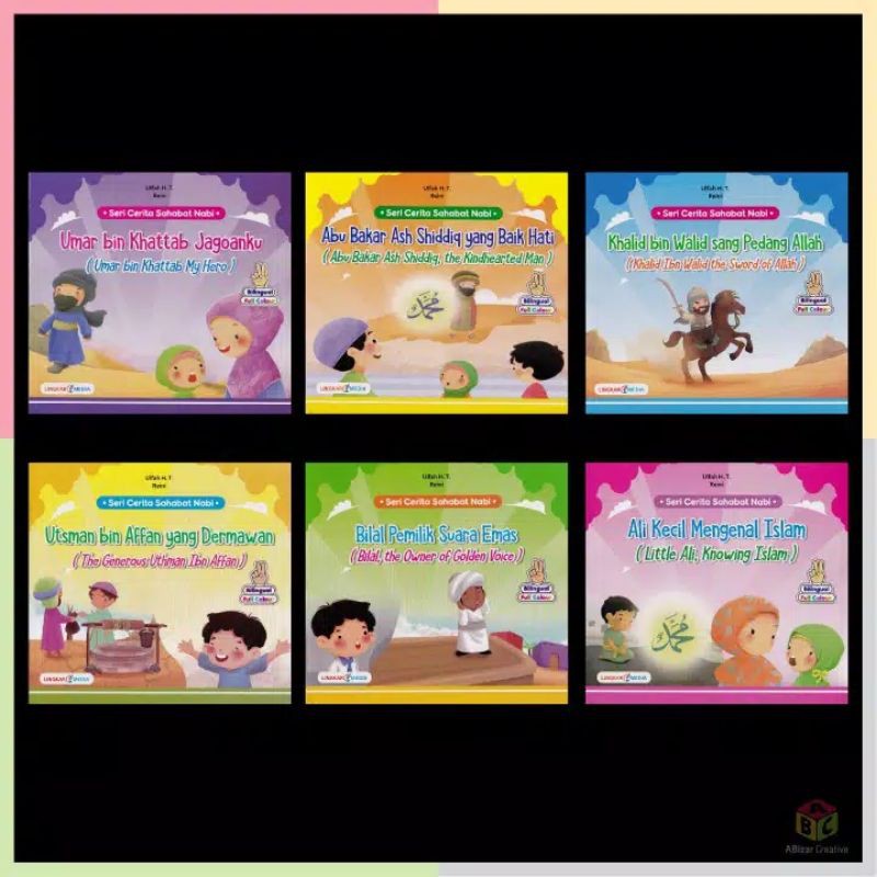 Jual Paket Buku 6 Cerita Anak Sahabat Nabi Isi Buku Full Colour Glossy ...