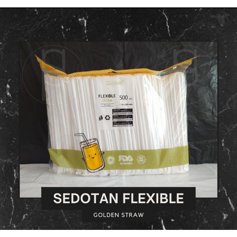 Jual Sedotan Steril Bengkok Hitam Putih Kertas Paper Mm Golden