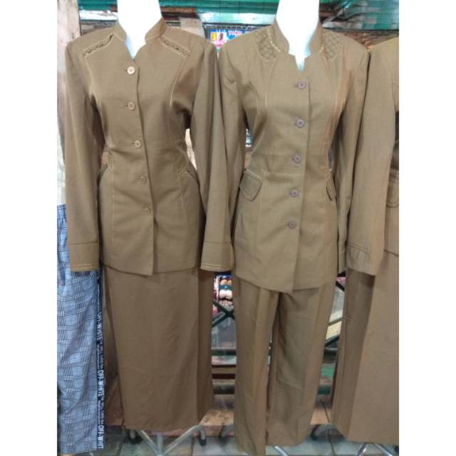 Jual BAJU DINAS PEMDA BAHAN GREETLADY | MERK VEST JAHITAN RAPI | STELAN ...