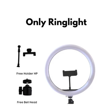 IMPODIO Ringlight Diameter 30 Cm 3 Warna Dimmable Lampu Bulat Super Terang