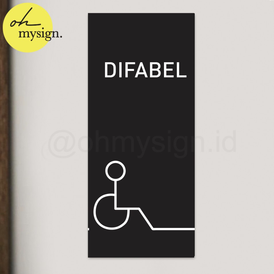 Jual SIGN AKRILIK TOILET DIFABEL | TOILET DISABILITAS | SIGN PRINTED ...