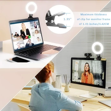 Ring Light Clip On Dimmable Lampu Selfie Ring 6 Inch R16