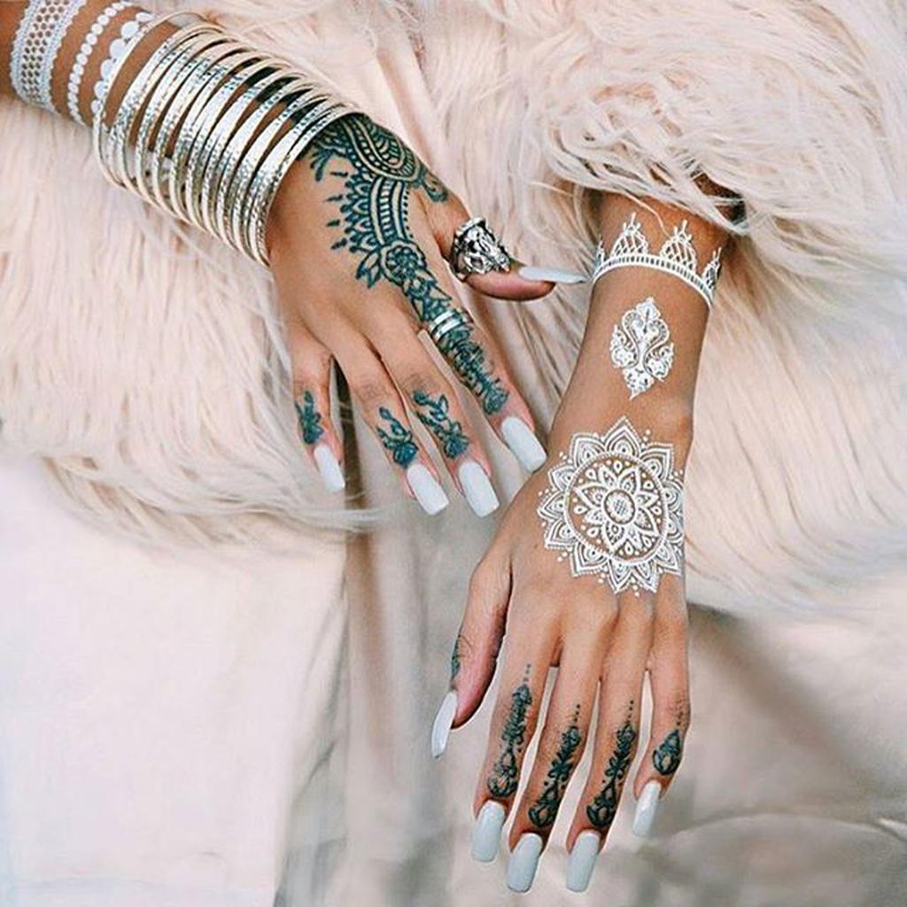 Jual POTATOO WHITE MANDALA Temporary Tatto Sticker | Shopee Indonesia