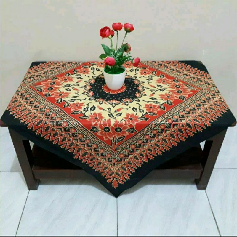 Jual TAPLAK MEJA TAMU GURU BATIK PERSEGI MOTIF KEMBANG | Shopee Indonesia