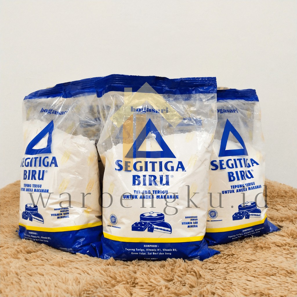 Jual Tepung Terigu Segitiga Biru 1 Kg Protein Sedang Serbaguna Serba ...