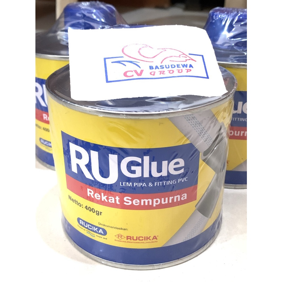 Jual LEM RUGLUE RU GLUE LEM PIPA KALENG LEM PVC RUCIKA 400 G 400G ...