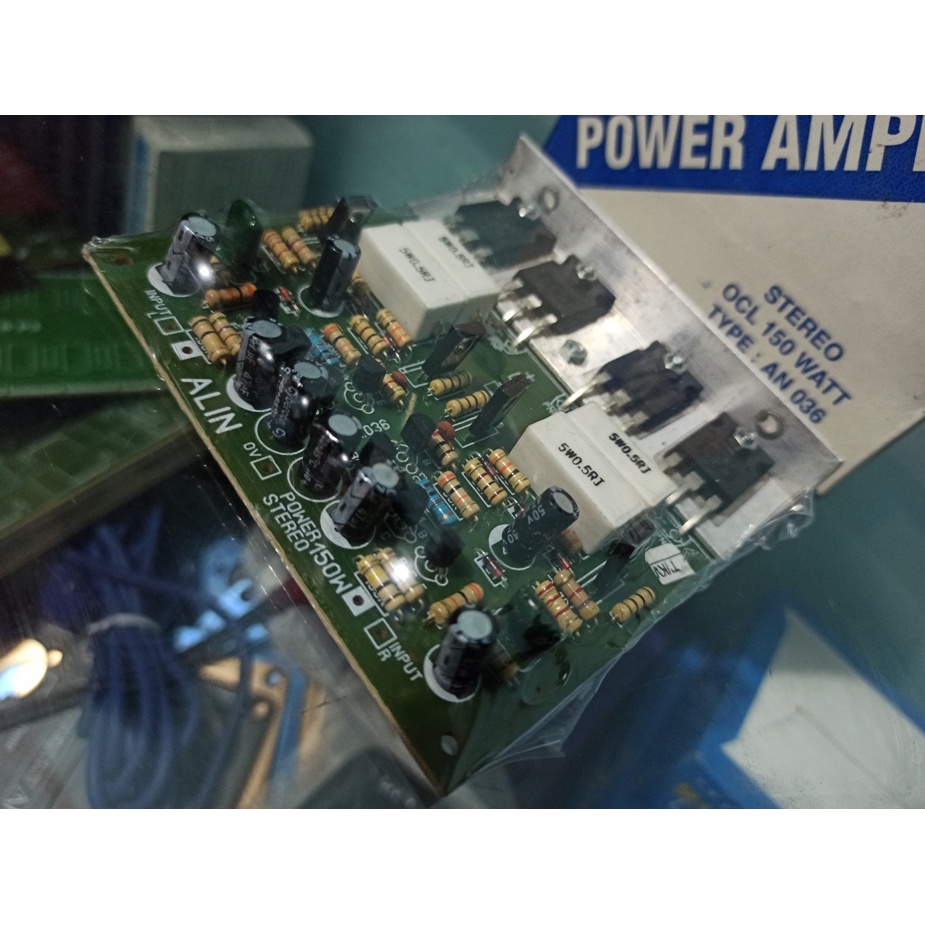 Jual Kit power amplifier stereo ocl 150 watt Alin 036 Tip 3055 + Tip