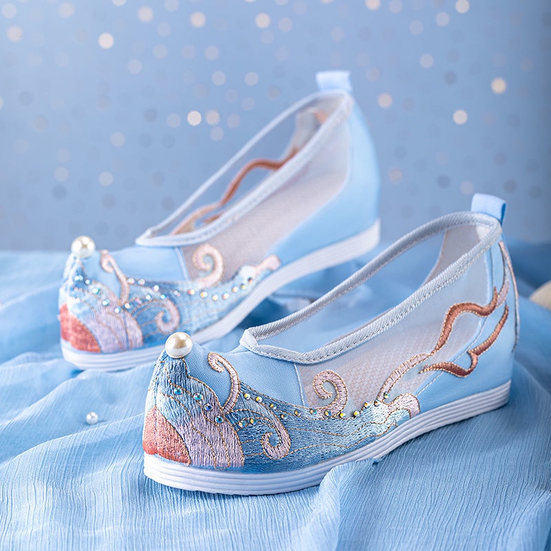 Jual Dance embroidered edge Hanfu shoes, children's head raising