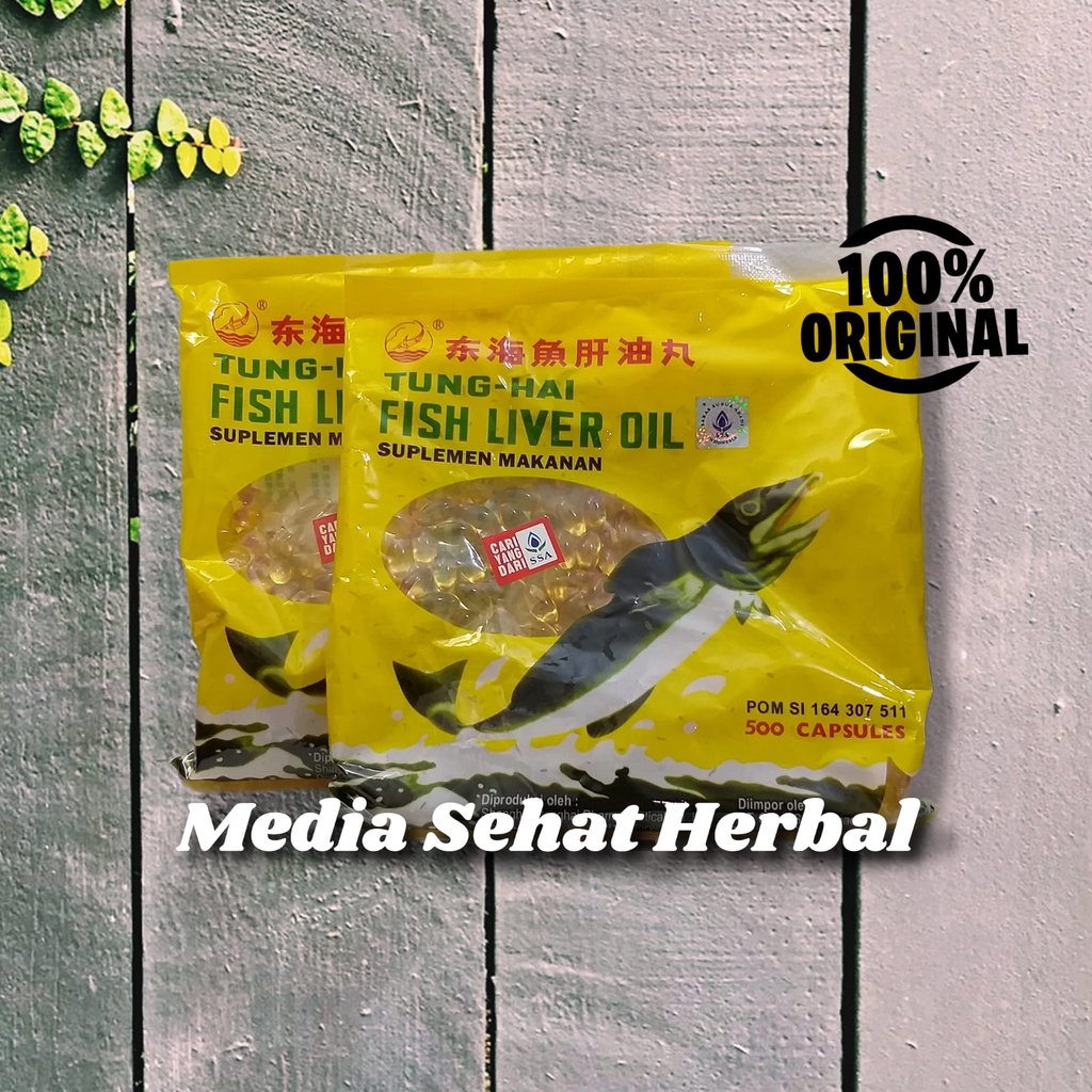 Jual Minyak Ikan Tung Hai Fish Liver Oil isi 500 Kapsul Tunghai