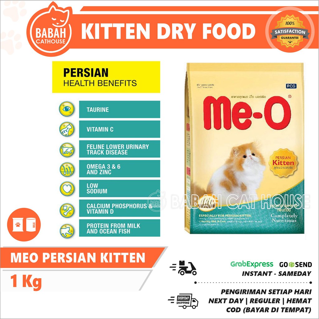 Jual MEO PERSIAN KITTEN 1KG Cat Dry Food Makanan Anak Kucing Kering