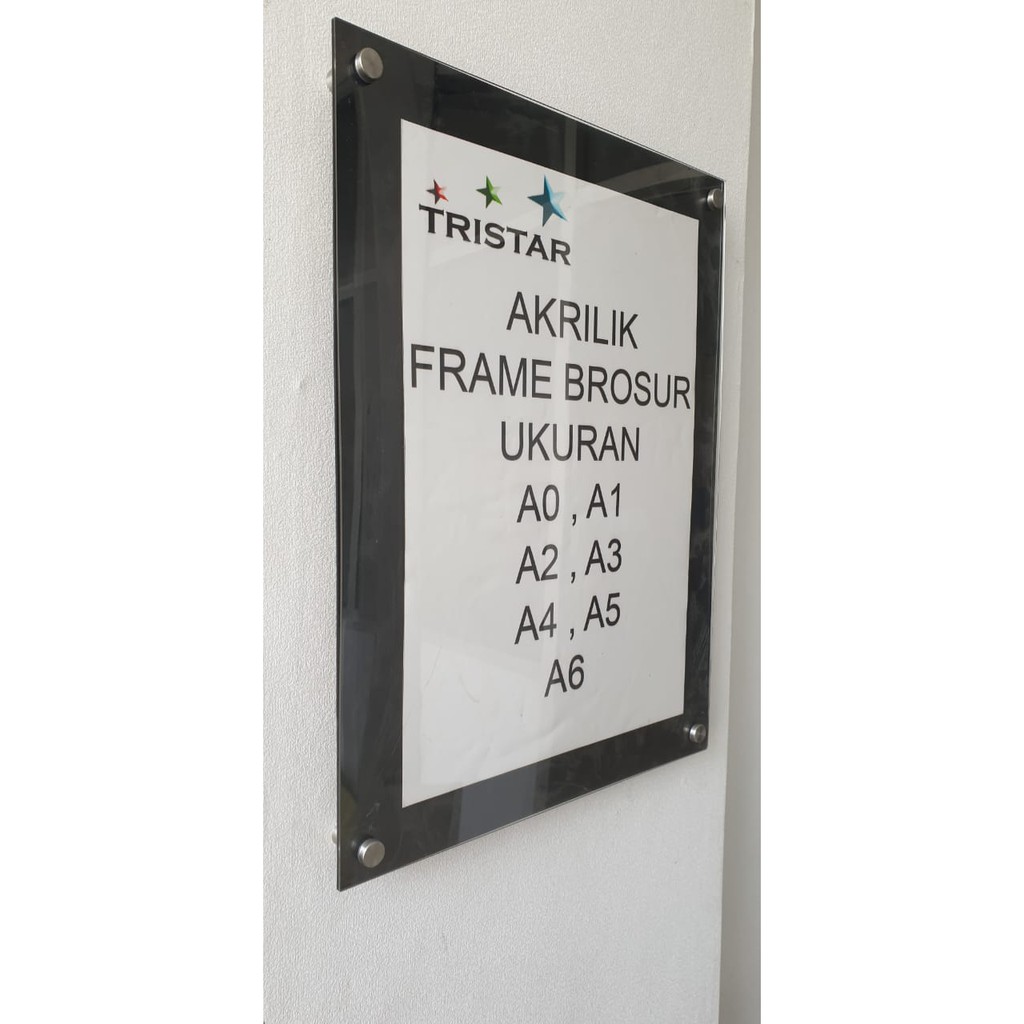Jual akrilik Frame A2 ( 2mm + 3mm ) background hitam + clear | Shopee ...