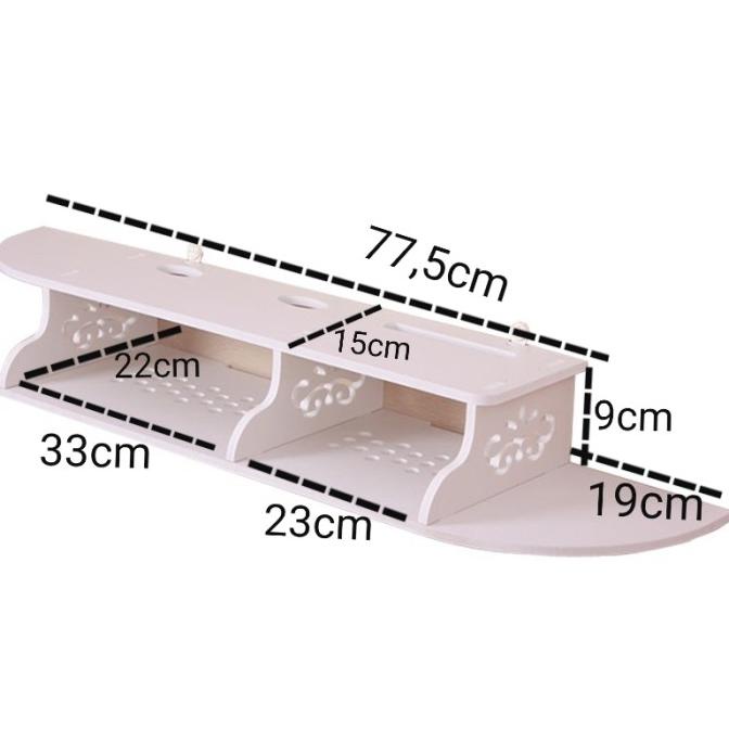 Jual K902 Ambalan Rak Dinding DVD ROUTER WIFI REMOTE Shabby 2 Layer ...