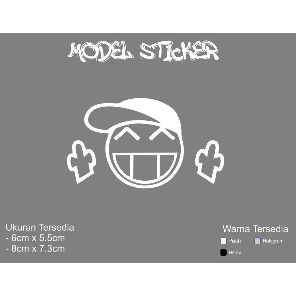 Jual Stiker Motor Middle Finger Cutting Keren 3d Timbul Unik Variasi