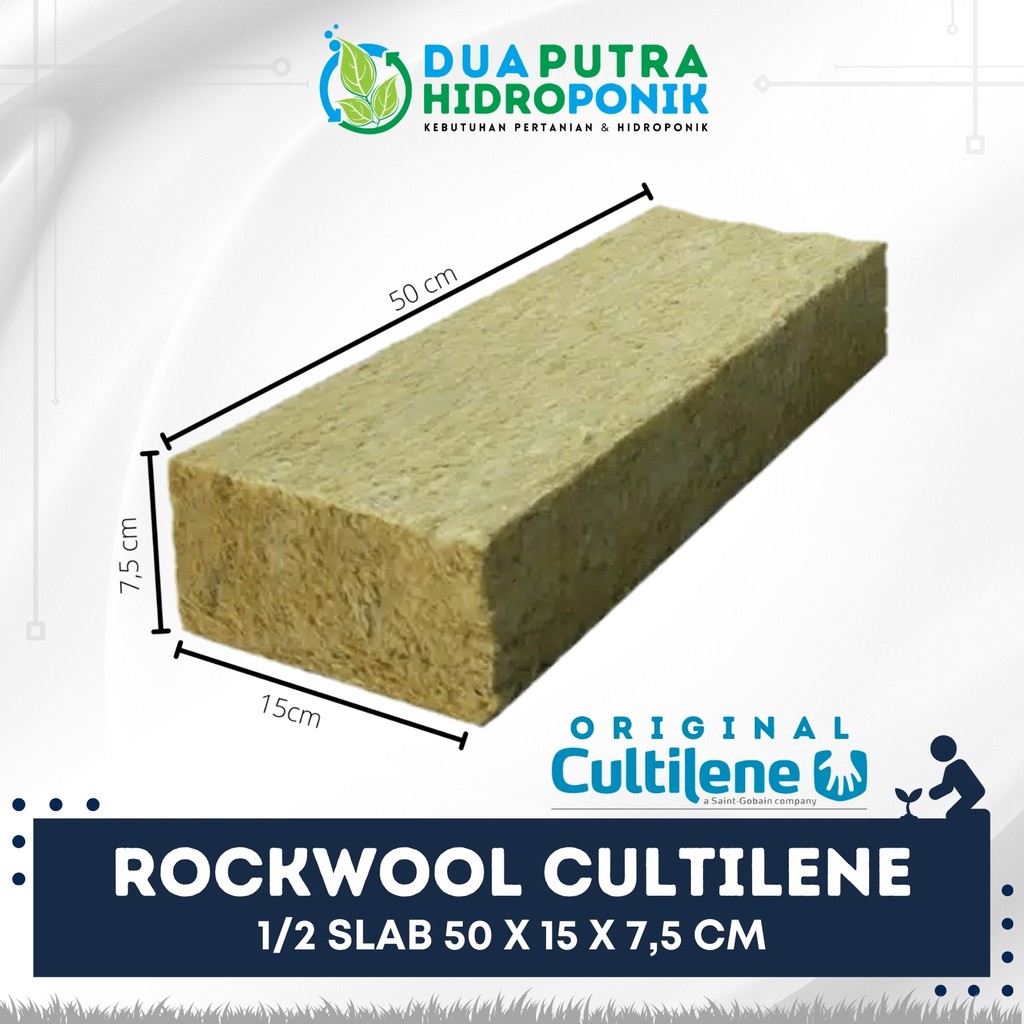 Jual Rockwool Cultilene Original 1 2 Slab Media Semai Tanam