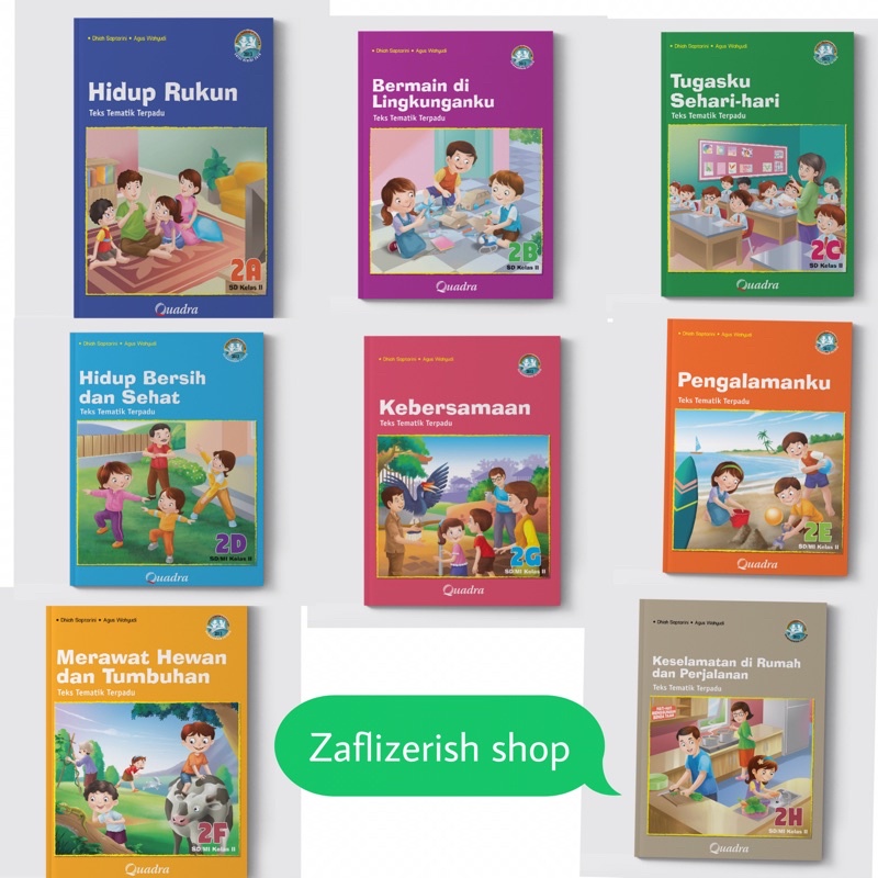Jual Buku tematik terpadu 2A sampai 2H untuk kelas 2 SD/MI Quadra ...