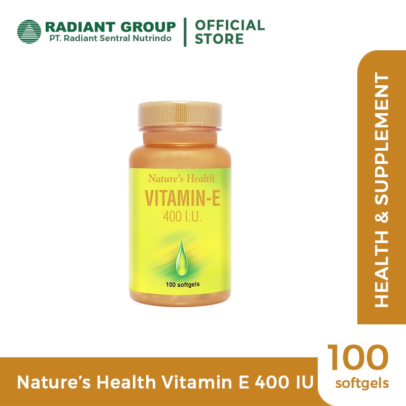 Jual Natures Health Vitamin E 400 IU 100 Softgels Shopee Indonesia