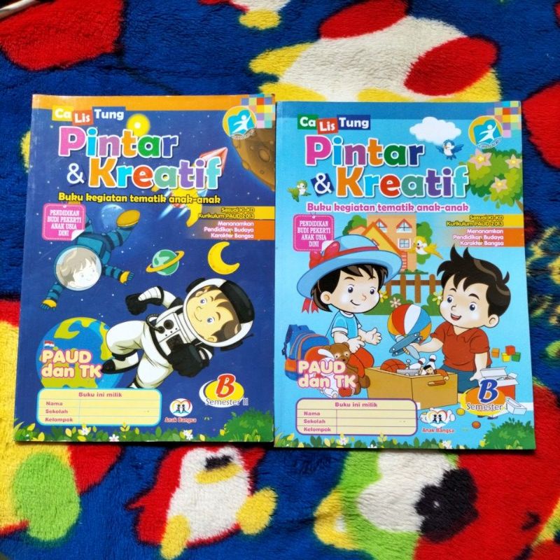 Jual ORIGINAL BUKU CALISTUNG PINTAR & KREATIF SEMESTER B1 DAN B2 UNTUK ...