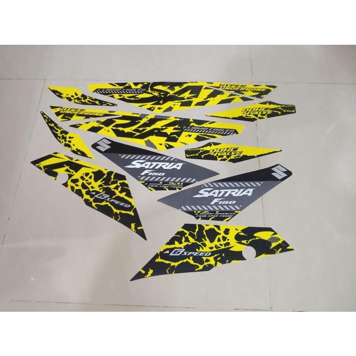 Jual Stiker Bodi And Lis Body And Striping Satria Fu Fi 2018 Hitam Kuning