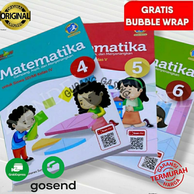 Jual PAKET Buku Matematika GASING SD Kelas 4 Kelas 5 Kelas 6 Kurikulum ...