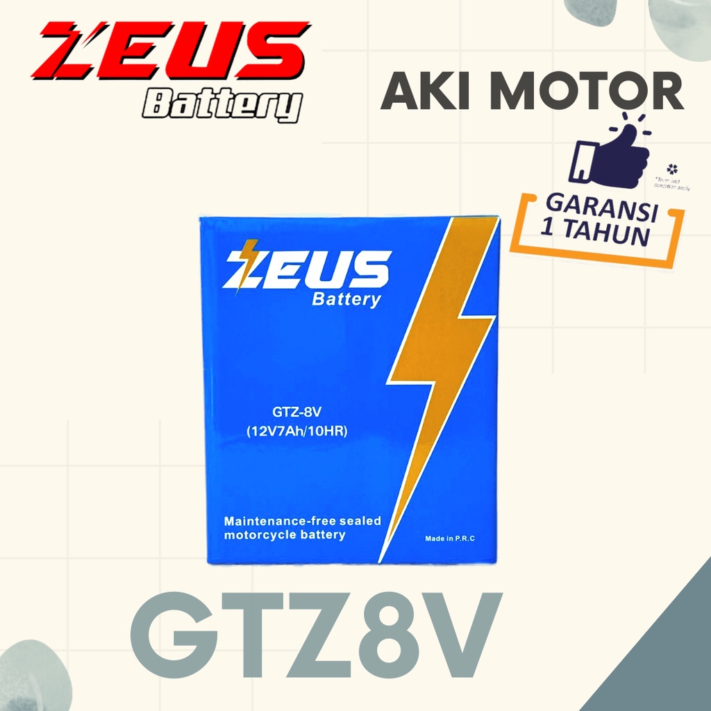 Jual Aki motor Yamaha R25 GTZ8V/ MBTX7U Aki Gel Aki MF Aki Kering Zeus
