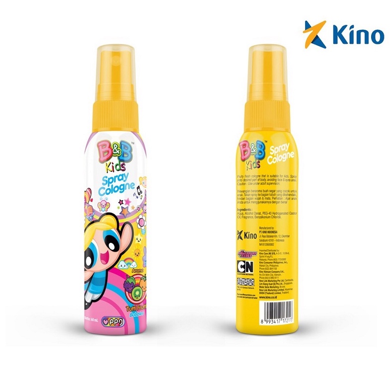 Jual B&B Kids Spray Cologne Powerpuff Girls 60 Ml, 100 Ml | Shopee ...