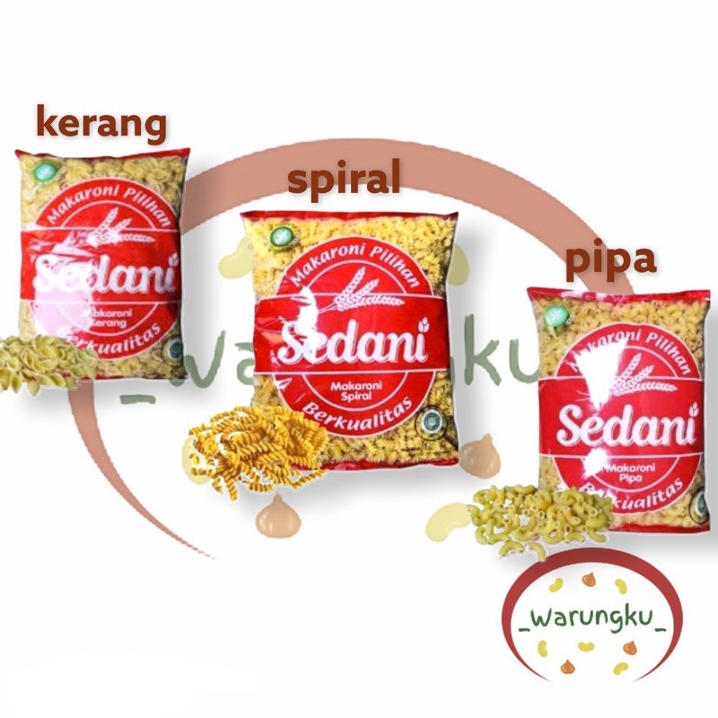 Jual Makaroni/Makroni Sedani Pipa Kerang Spiral 1kg EXP LAMA | Shopee ...