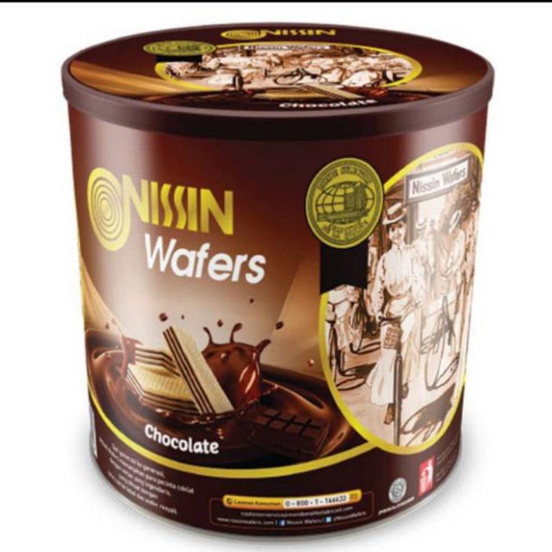 Jual Nissin Chocolate Wafer 570gr Coklat Wafers Kaleng Shopee Indonesia