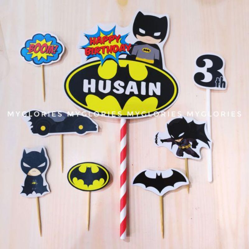 Jual [ CUSTOM NAMA & UMUR ] PART 1 Paket Hiasan Kue Karakter Custom ...