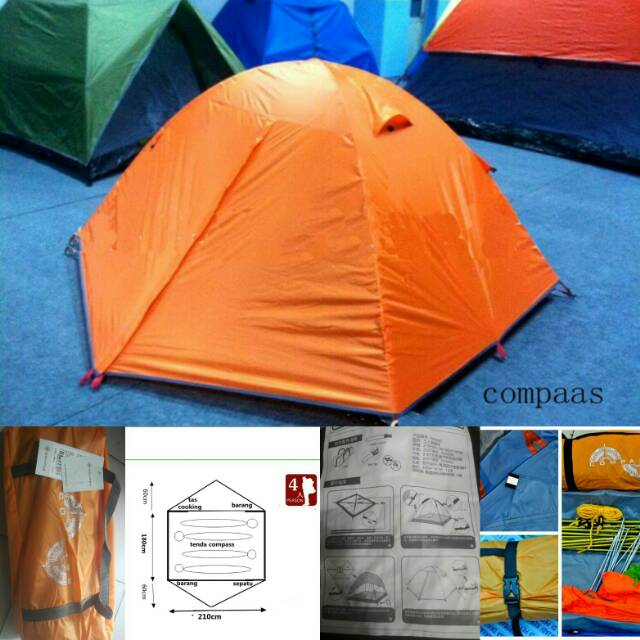 Jual Tenda Dome Ultralight Merk Compass Double Layer Kapasitas Orang Shopee Indonesia