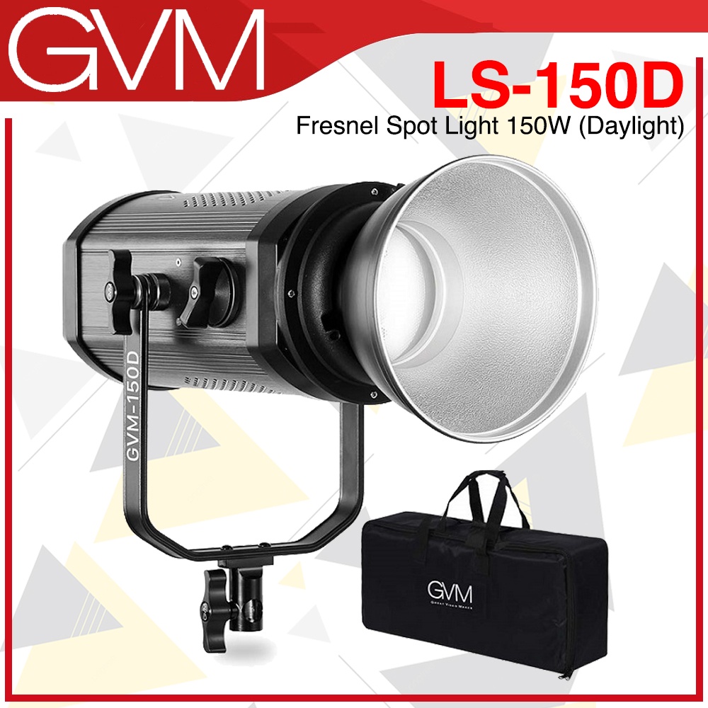 Jual GVM LS-150D Fresnel LED Spot Light 150W 5600K lighting Video foto ...