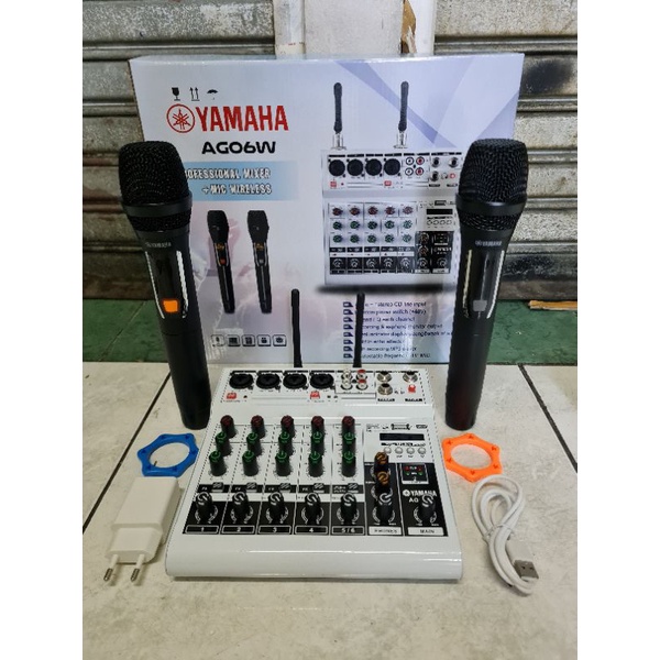 Jual yamaha ag06w ag 06w 06 mixer audio 6CH free 2bh microphone
