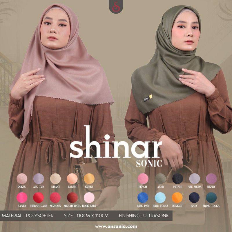 Jual Jilbab Segi Empat Shinar Ansania Glamour Hijab Ansania Square Shopee Indonesia 6278