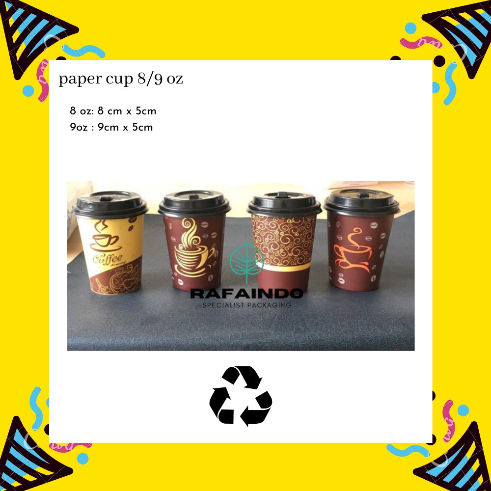 Jual Paper Cup 8oz9oz Motifpolos Gelas Kertas Kopi Paper Cup Motifpolos Isi 50pcs 4563