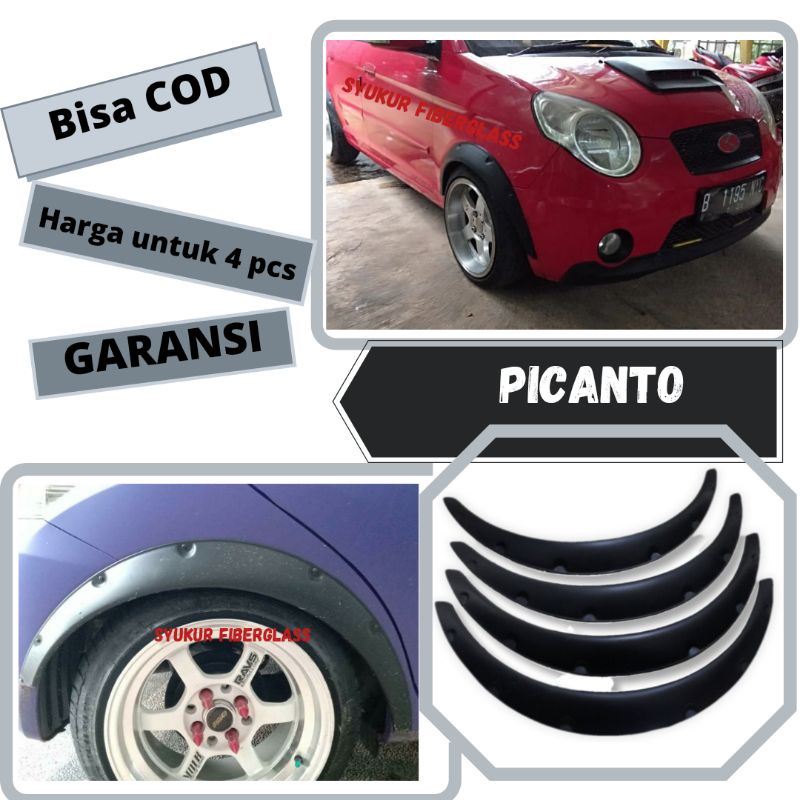 Jual Over Fender KIA Picanto 1 Set isi 4 pcs Bisa COD Shopee