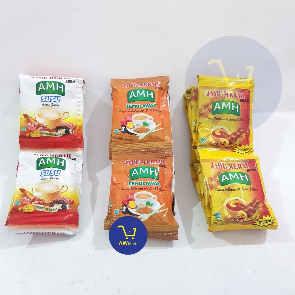 Jual AMH JAHE MERAH RENCENG /ORIGINAL/SUSU/TEMULAWAK (20GR X 10'S ...