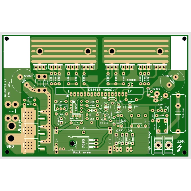 Jual DIY module inverter 1000W tanpa mosfet dan module EGS002 blum