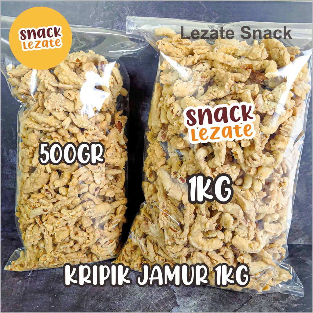 Jual Kripik Jamur Tiram Crispy 1kg Kiloan Murah Enak Gurih / Keripik