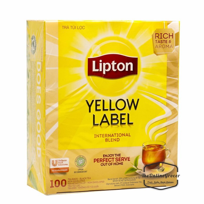 Jual Lipton Yellow Label Tea 100x2gr Envelopenon Envelopetea Bag