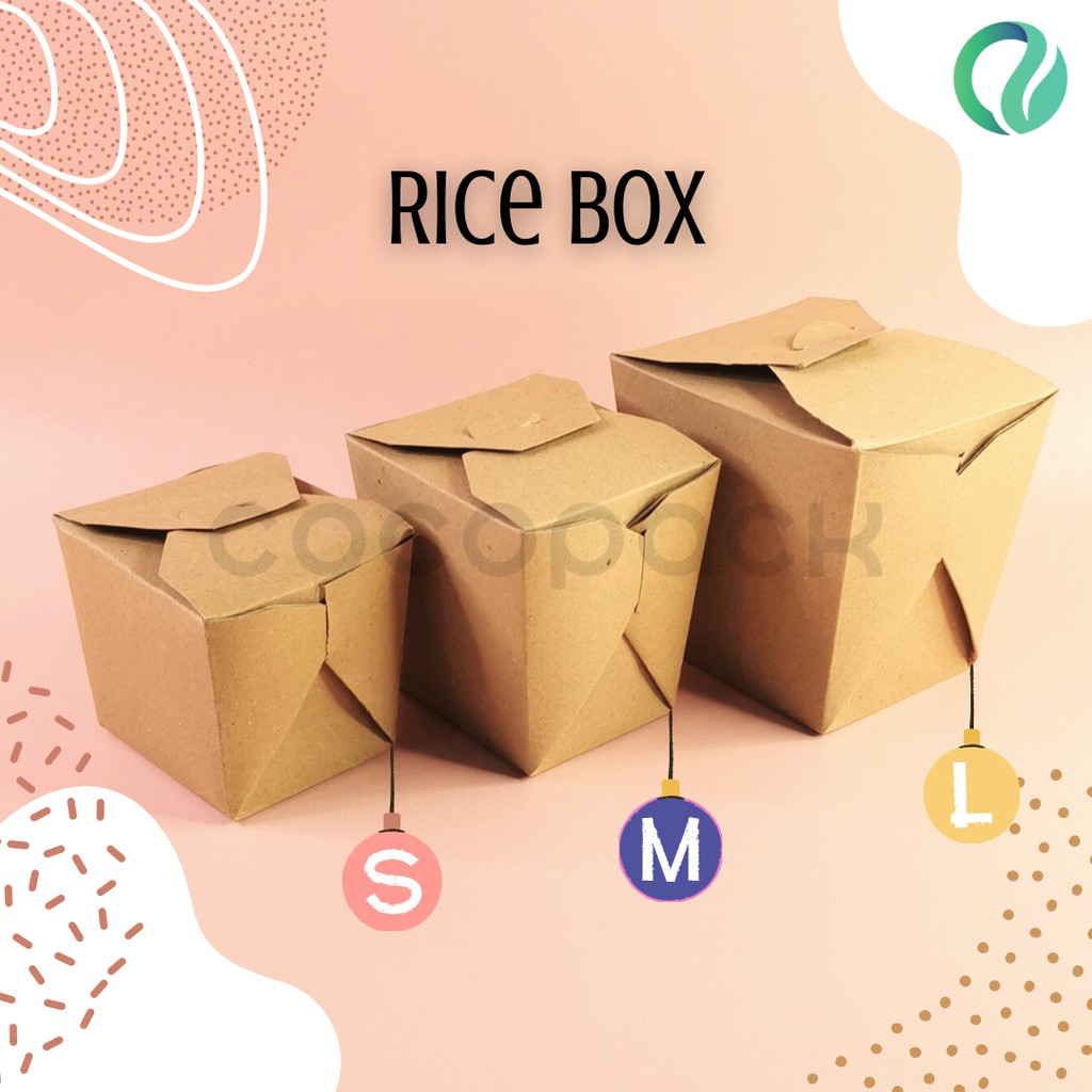 Jual Rice Box Kotak Nasi Food Pail S M L (10 PCS) | Shopee Indonesia