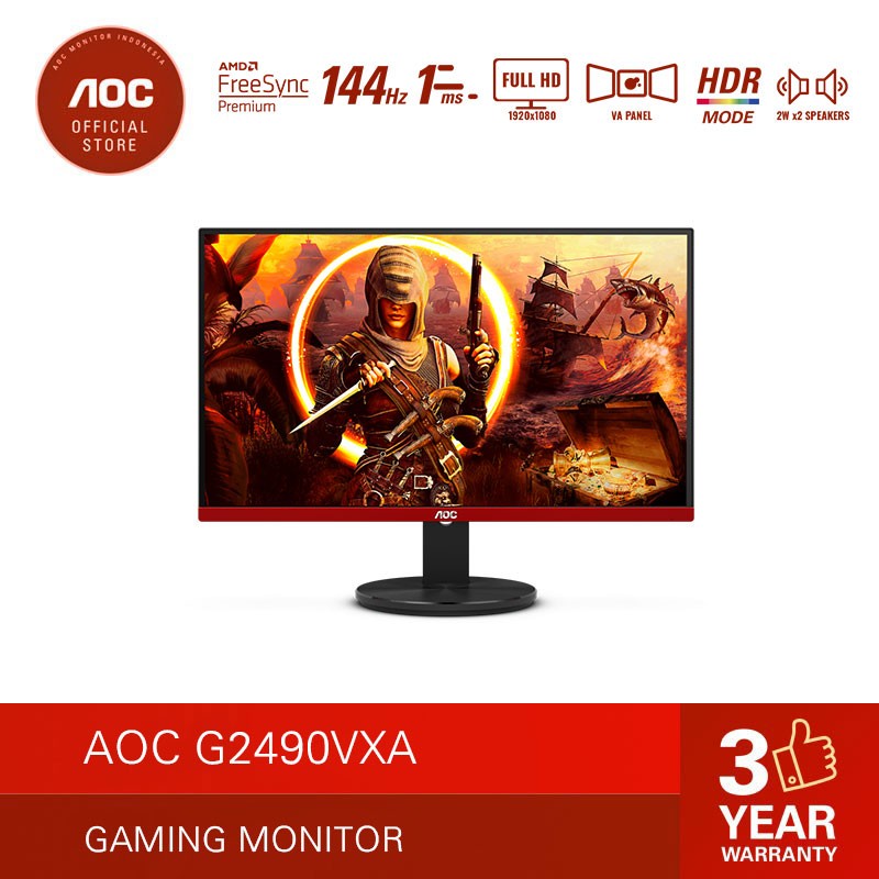 Jual LED monitor AOC G2490VXA 23.8 inch Full HD 144hz Adaptive Sync ...