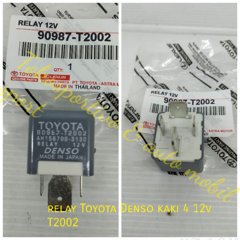 Jual Relay rellay headlamp Toyota kaki 4 12v 90987T2002 Innova Avanza Fortuner Shopee Indonesia