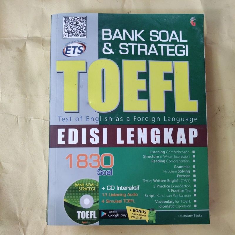 Jual Bank Soal & Strategi TOEFL Edisi Lengkap (ORIGINAL) | Shopee Indonesia