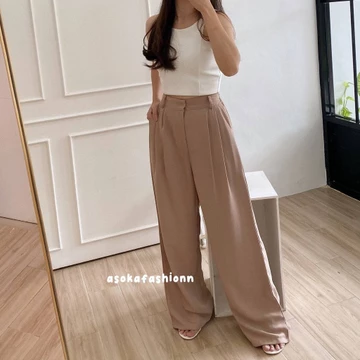 ASOKA Loose Pants 999 Trousers Wanita PART 1 Celana Kulot Wanita Celana Kantor Formal Casual