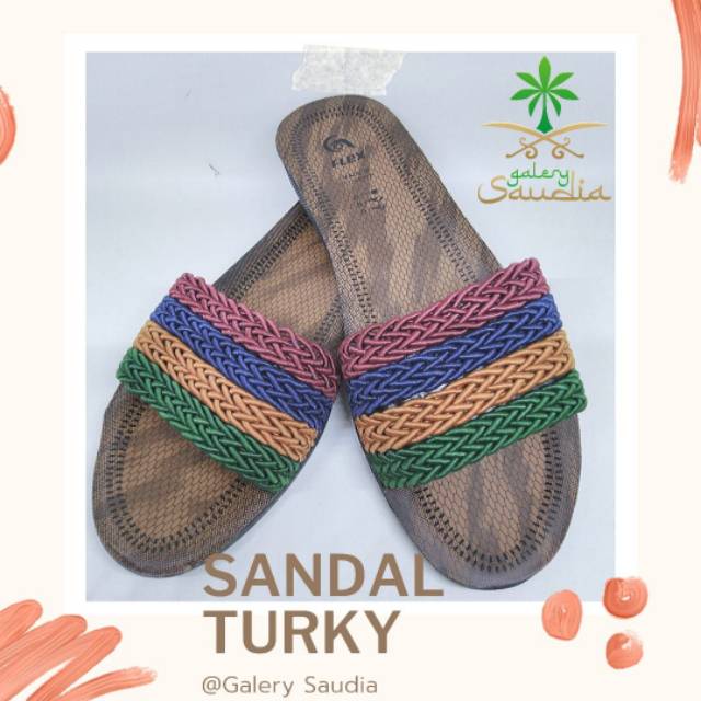 Jual Sendal turkey/sandal turky perempuan/sendal arab/sepatu arab ...