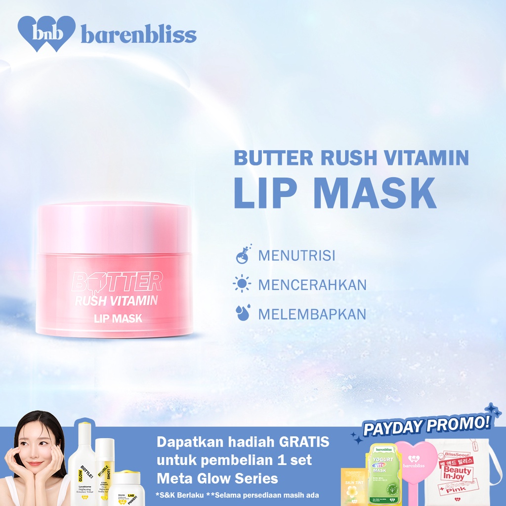 Jual BNB Barenbliss Butter Rush Vitamin Lip Mask Moisturizing Lip Balm Masker Bibir Cerah BNB ...