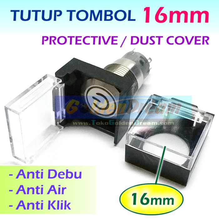 Jual 16mm Button Cover Pelindung Tombol Tutup Switch Cap Waterproof ...